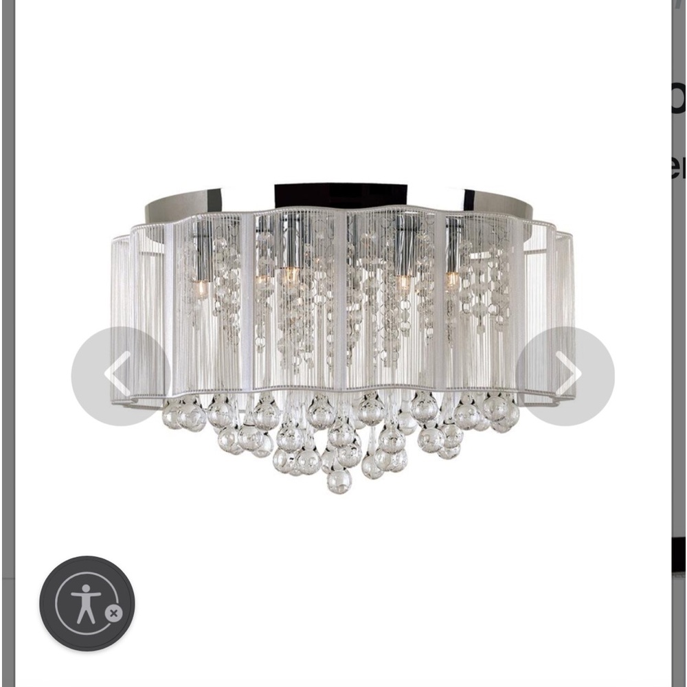 Bel Air Lighting Howell Polished Chrome 8-Light Semi-Flush Mount Ceiling Light